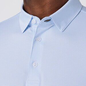 Mizzen+Main - Versa Polo, Light Blue Stripe